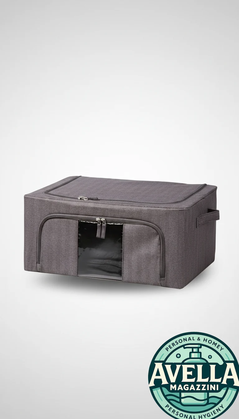 AD Trend Scatola Armadio Salvaspazio 50x40xh.22 cm | Contenitore Pieghevole Tessuto con Struttura in Ferro, Traspirante, Ideale per Spazi Ristretti