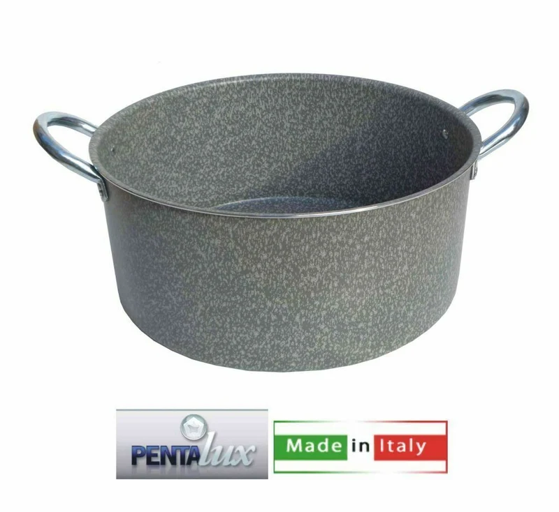 Italpent Stone Line antiaderente CASSERUOLA DM.34 MANICi INOX EFFETTO PIETRA