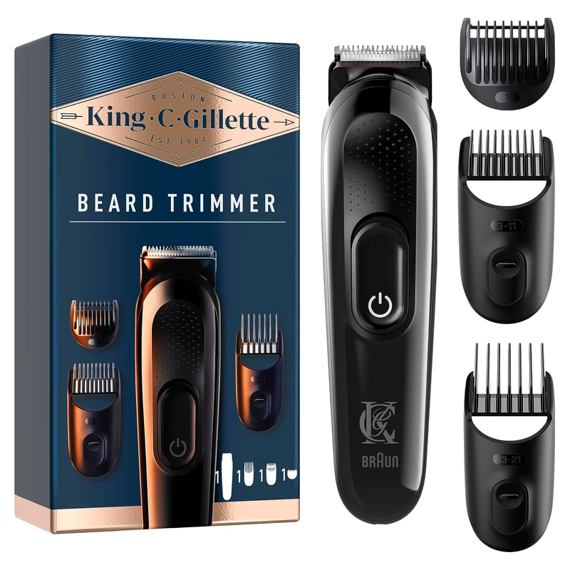 GILLETTE KING C GILLETTE REGOLABARBA CON 3 PETTININI