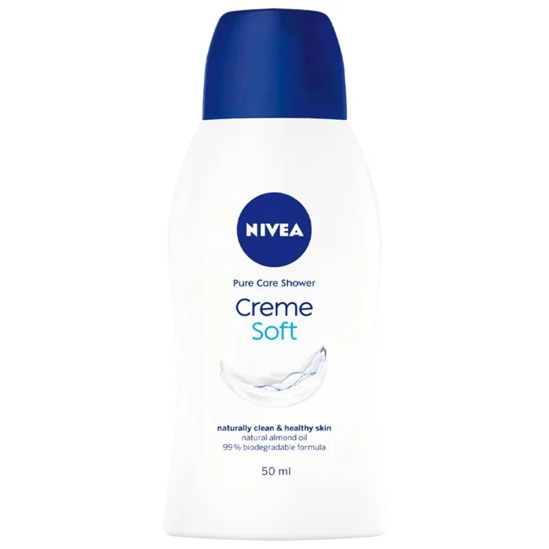 Nivea Pure Crema Soft Doccia Con Olio Di Mandorla e Vitamine formato Viaggio 50ml