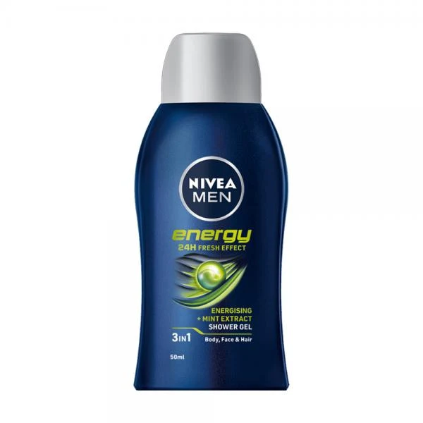 Nivea Men Energy Shampoo e Doccia 2in1 24h Fresh Effect 50ml da viaggio formato mini