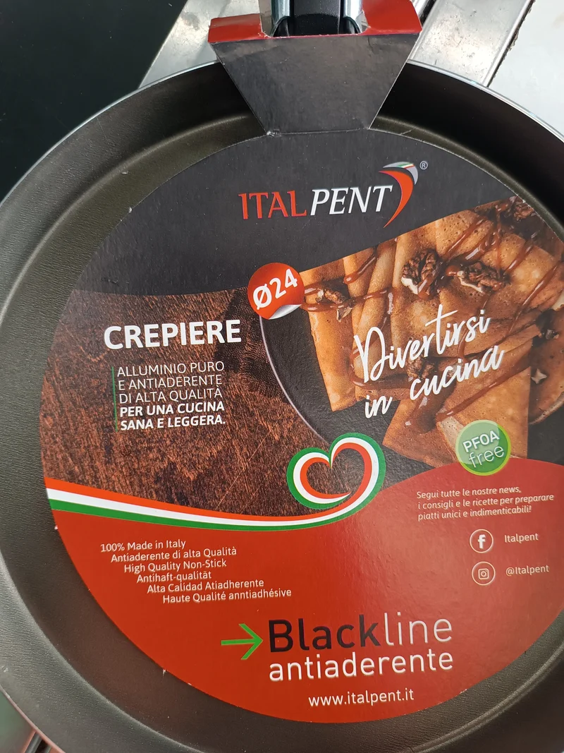 Italpent Crepiere ∅ 24 alluminio puro antiaderente