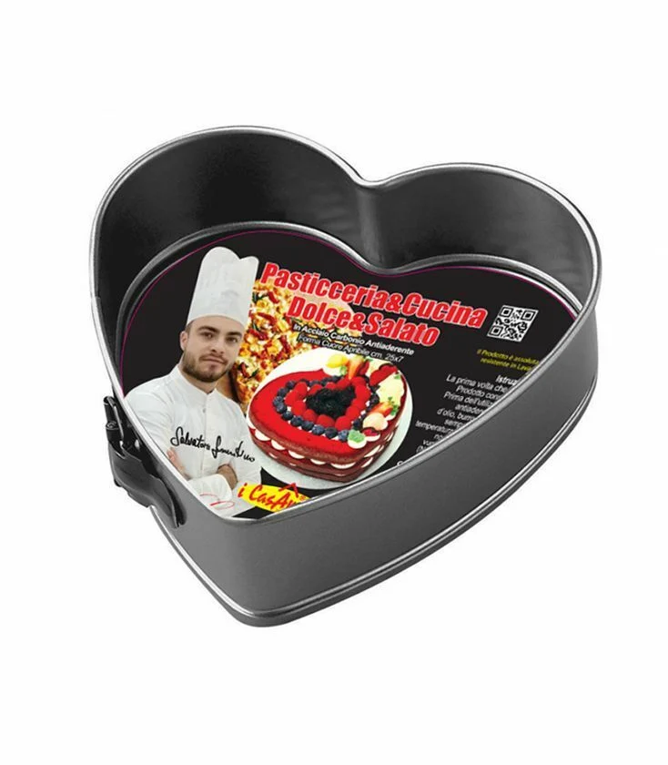 I casa Amici Teglia Tortiera Apribile Forma Di Cuore Torte Forno Stampo 16X15X6