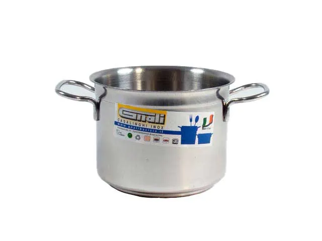 Gnali realterm pentola a 2 manici in nikel free inox cm 14