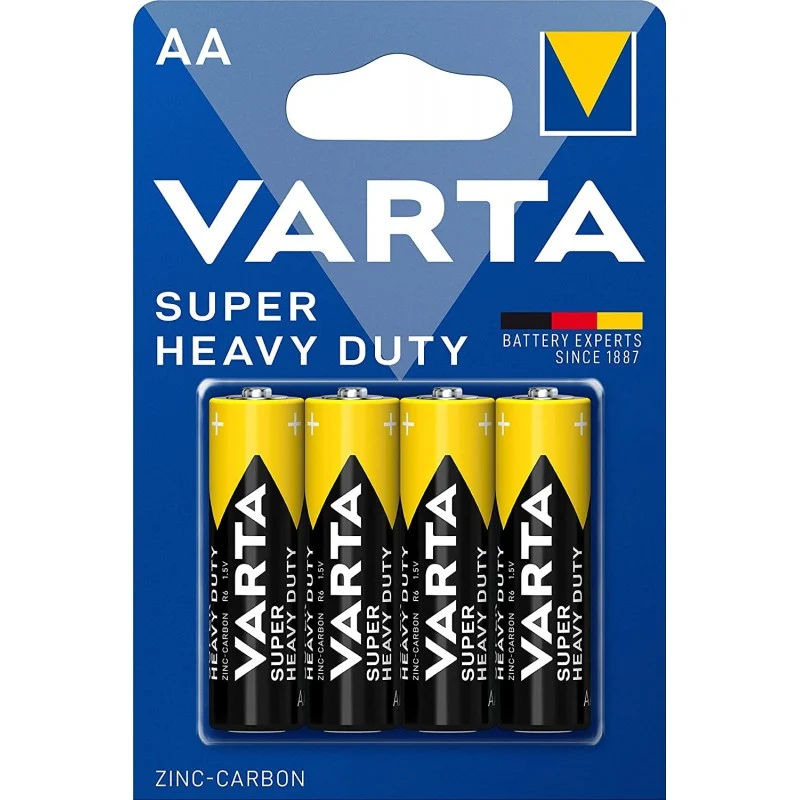 VARTA - Batteria Super Heavy Duty Tipo Stilo AA x4 pezzi