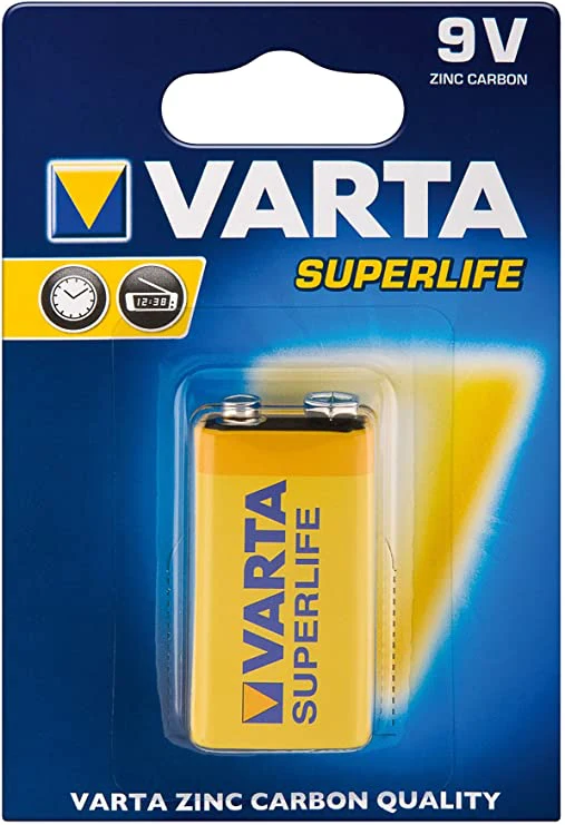 Varta BATTERIA ZINCO CARBONE 9 VOLTS 9v