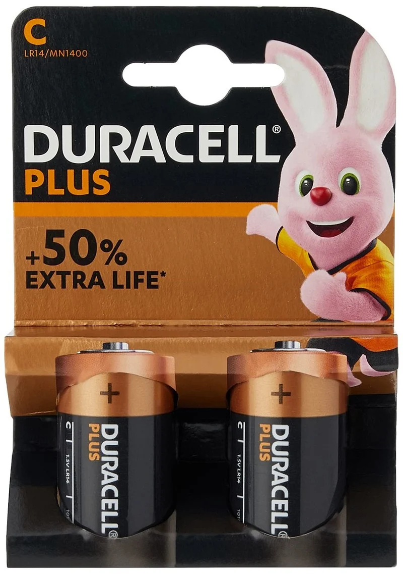 DURACELL Batterie Alcaline Mezza Torcia Plus Power C LR14/MN1400