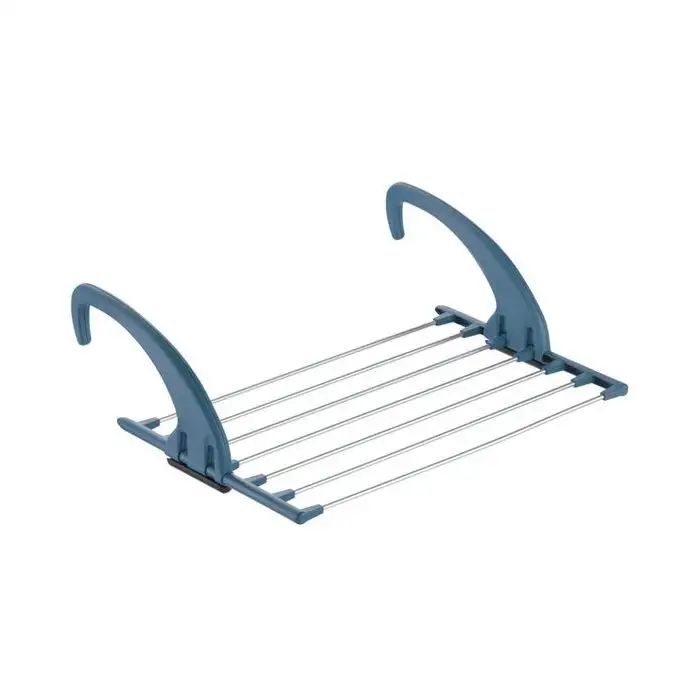 Meliconi Lock Balcony Stendibiancheria da Balcone in Alluminio | 10 Metri di Stenditura | 100% Antiruggine e Resistente | Bracci Regolabili e Robusti | Design Salvaspazio per Ringhiere
