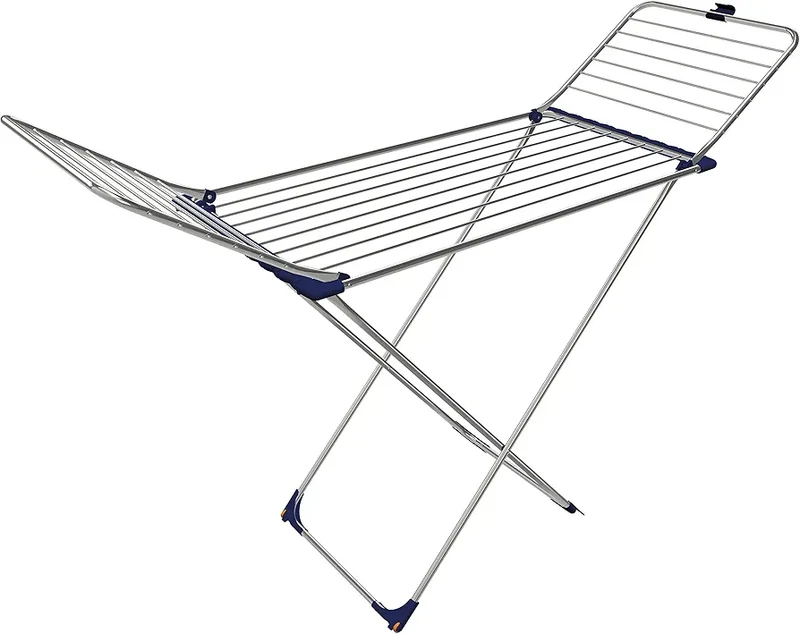 Gimi Max Stendibiancheria Premium in Acciaio Inox e Alluminio | 20 Metri di Stesa | Fili Grossi Anti-Piega | Ruote e Sistema Anti-Chiusura | Made in Italy