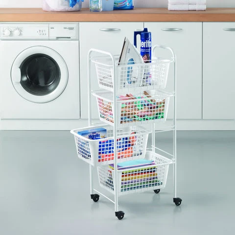 Metaltex Carrello 4 Posti Rettangolare Miami 30X38 H 83