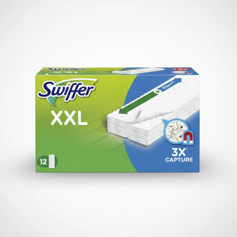 Swiffer Duster XXL Ricambi 12 Panni Catturapolvere | Tecnologia 3X Capture Anti-Allergeni e Peli Animali | Per Manico Standard e XXL