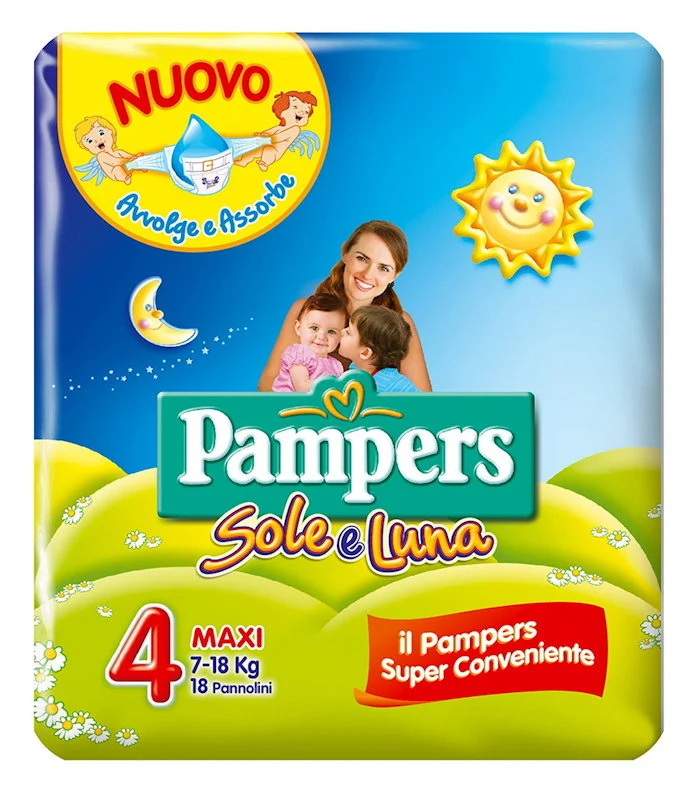 PAMPERS SOLE LUNA MAXI CONF.18 PZ. 7-18KG.