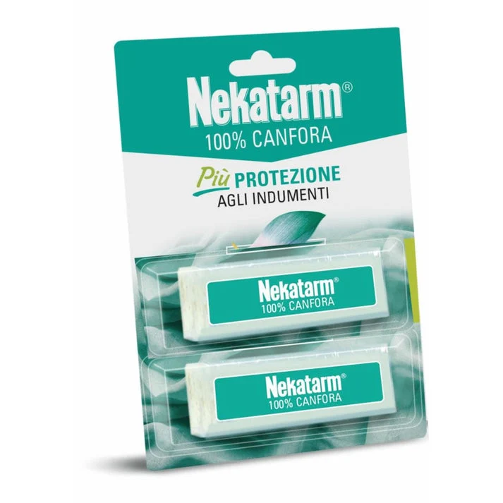 Nekatarm | Canfora Pura 100% in Tavolette | Protezione Totale Anti-Tarme e Insetti per Armadi e Cassetti | 20 Pezzi (50g) | Trattamento Tradizionale per Capi Preziosi e Fibre Naturali