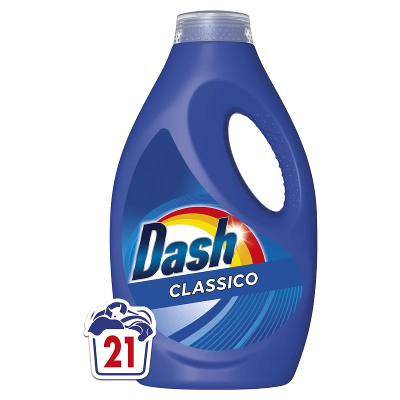Dash Detersivo Liquido Lavatrice, Classico, 21 Lavaggi 1050 ml