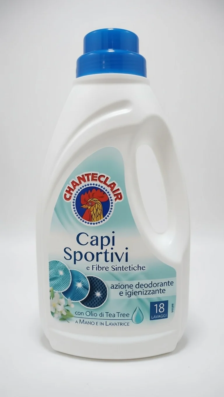 Chanteclair Detersivo Capi Sportivi e Fibre Sintetiche – 900ml (18 Lavaggi) – Con Olio di Tea Tree – Azione Deodorante e Igienizzante