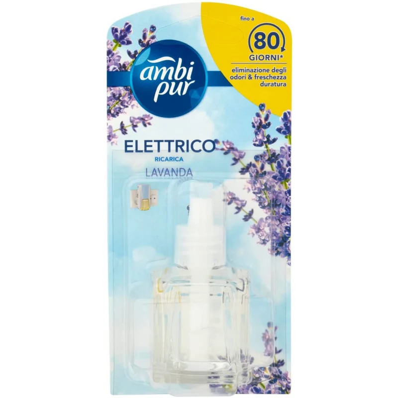 Ambipur Deodorante Ambienti Elettrico - Lavanda 20Ml 80 Giorni - Ricarica -