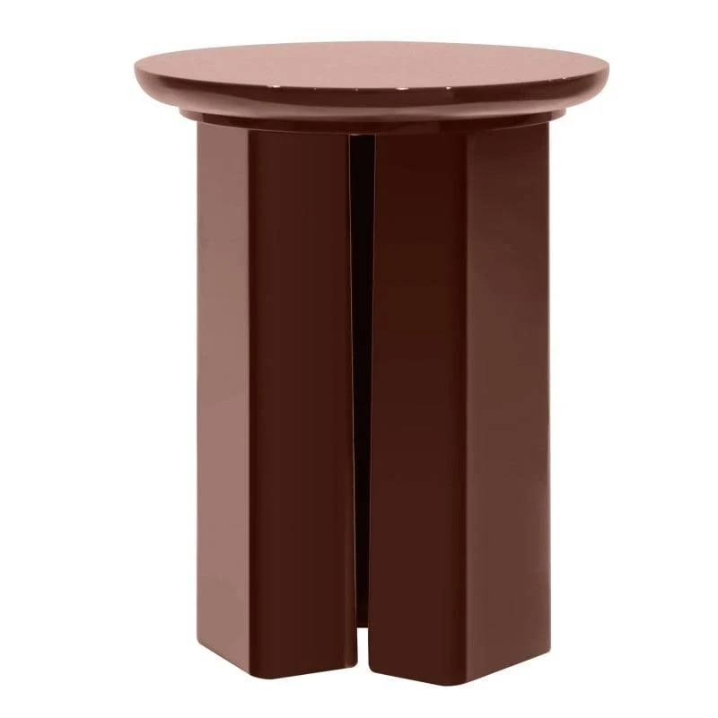 Tavolino Laterale RIEB 40 cm Borgogna Lucido