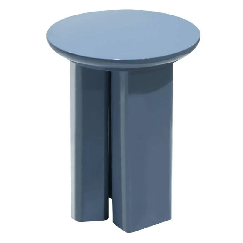 Tavolino RIEB 40 cm, blu polveroso, lucido