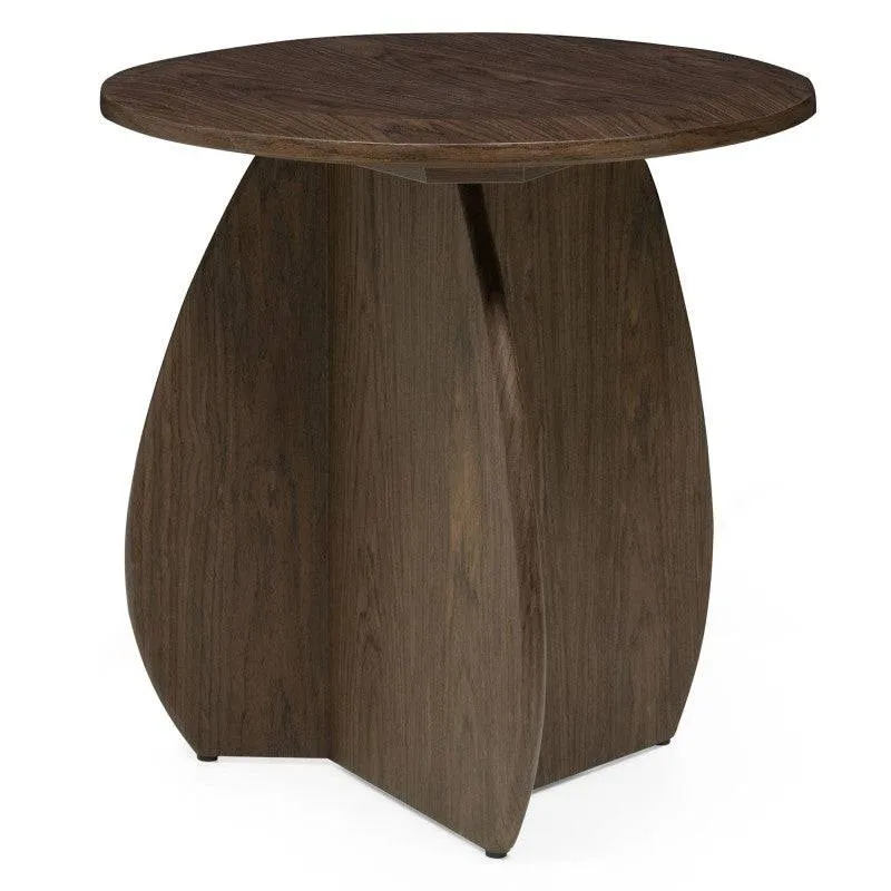 Tavolino laterale OKUN 50 cm, noce scuro
