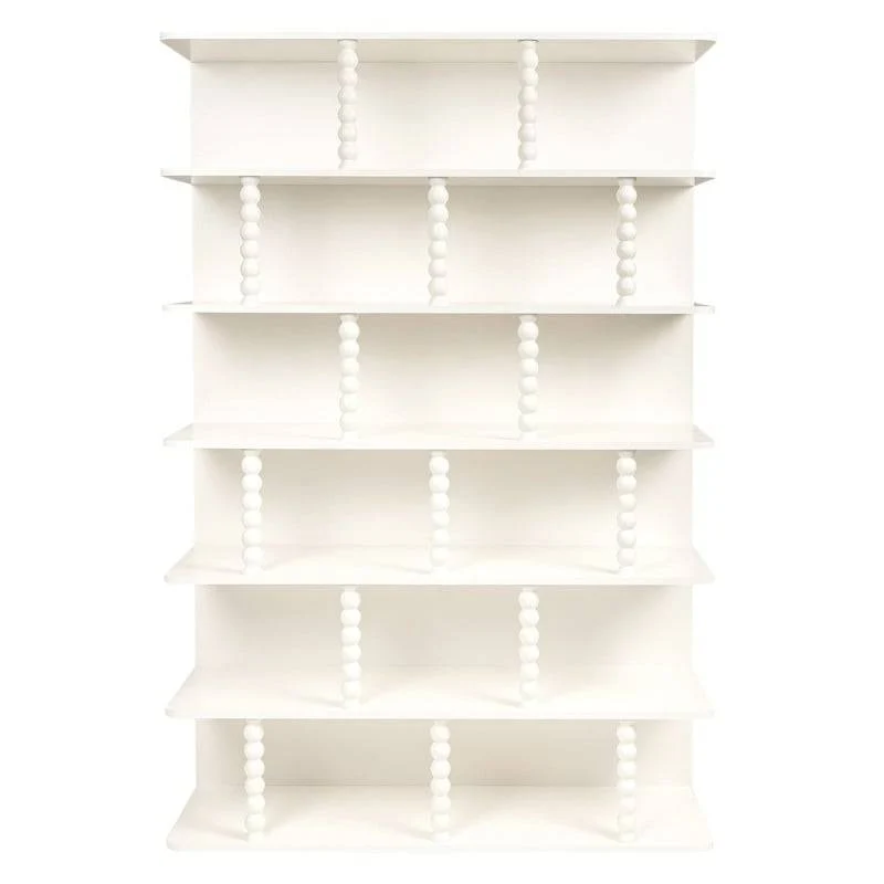 Scaffale alto PERLEN bianco, supporti a sfera