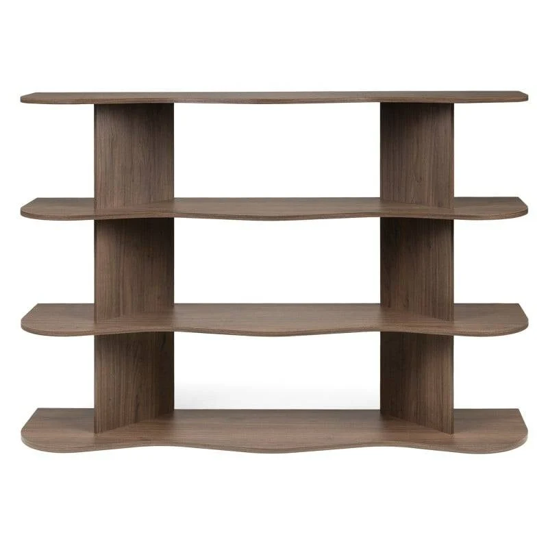 Scaffale Basso RHIO Villa Walnut con Onda