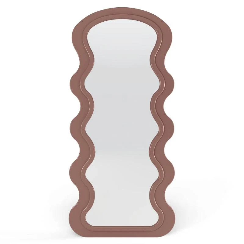 Specchio SELLEG 177x75 cm, forma organica, beige mousse