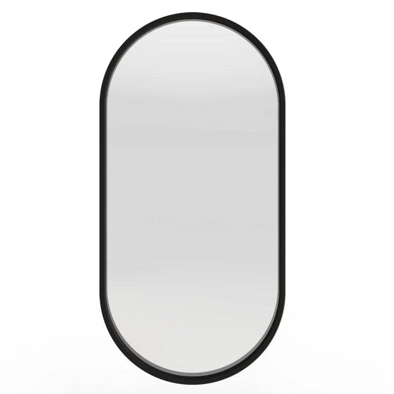 Specchio SIMPLE 45x90 cm, forma ovale, nero