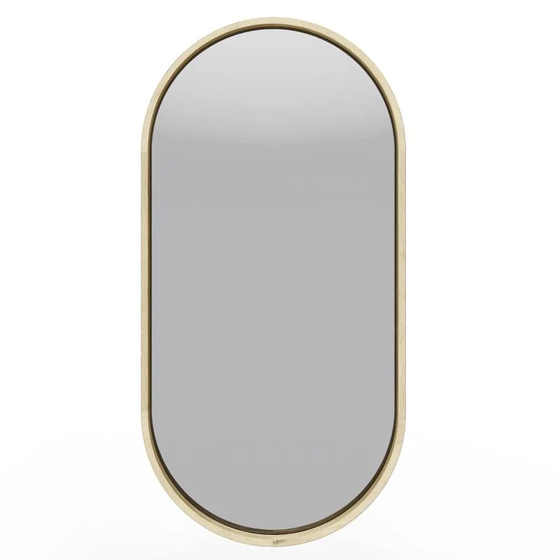 Specchio SIMPLE 45x90 cm, forma ovale, legno naturale
