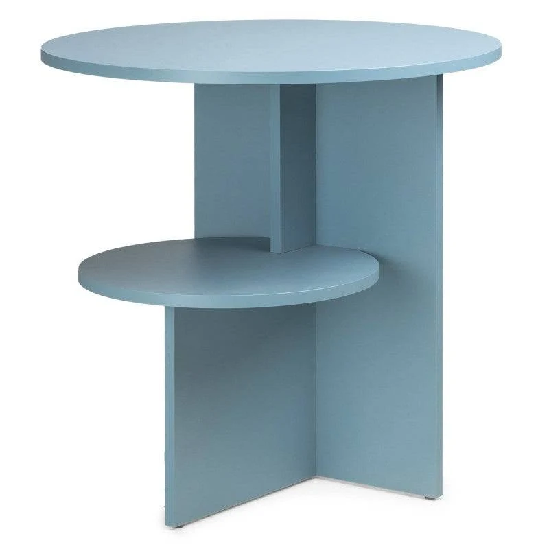 Tavolino ESO rotondo, blu gesso