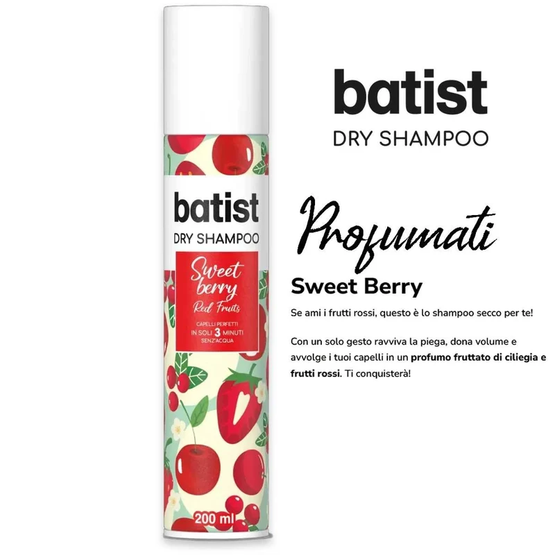 Batist dry shampoo a secco sweet berry 200 ml