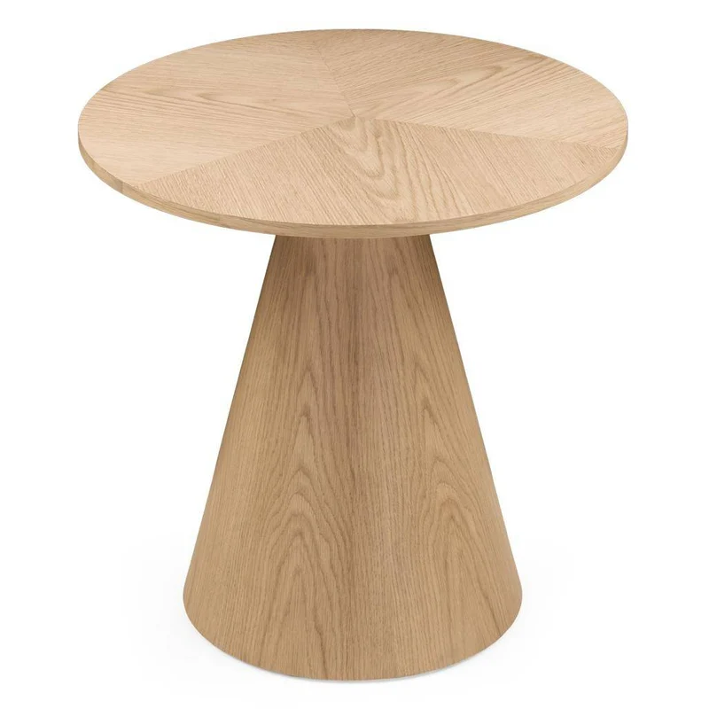Tavolino laterale ORB, 60 cm, rotondo, quercia