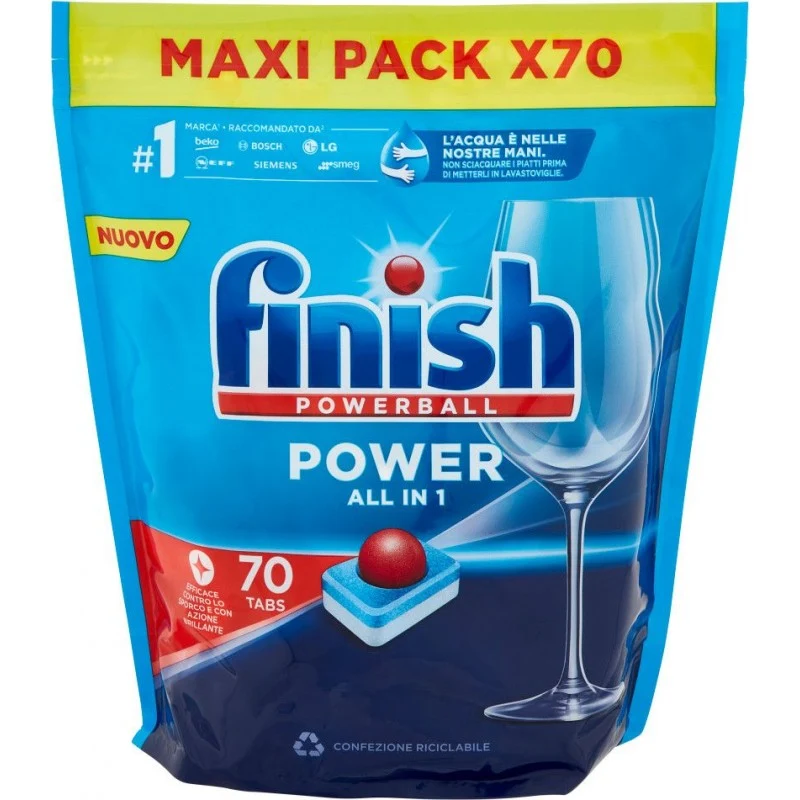 Finish Powerball Power All in 1 - 70 Tabs lavastoviglie