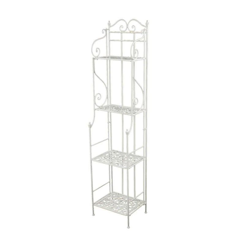 Scaffale Jessica Bianco Brush 4p Stretto 35x29x158 Cm