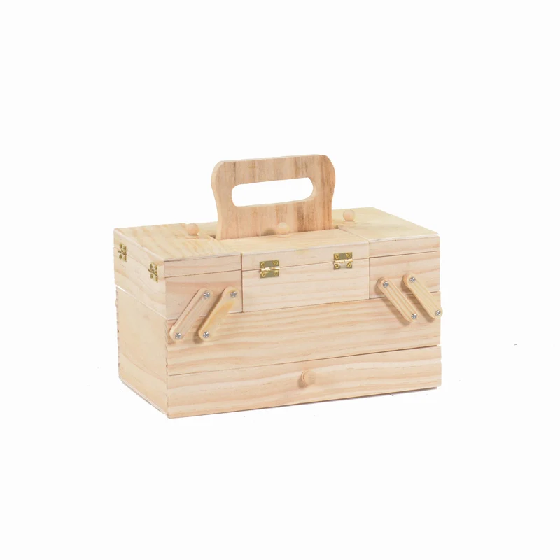Portalavoro Legno Naturale Rettangolare 26x14x21 Cm