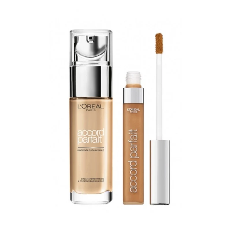 L'OREAL Accord Parfait Fondotinta fluido 7D + CORRETTORE 7D