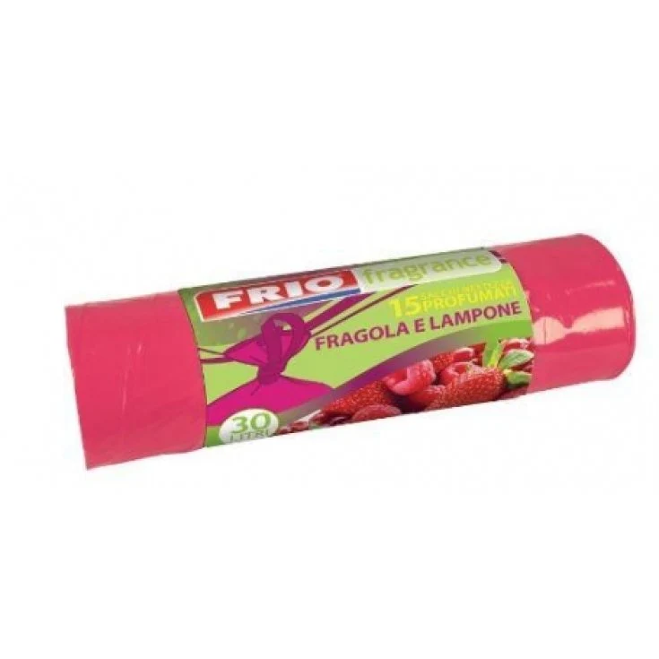 Frio Sacchi nettezza Profumati ,- Fragola Lampone 52 x 58cm 15 Buste 30 LT