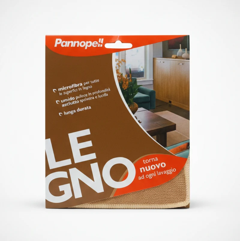 Eudorex Pannopell Legno Panno Microfibra Professionale – Pulisce e Lucida Mobili e Parquet – Antigraffio e Senza Aloni – Lavabile 90°C – Made in Italy