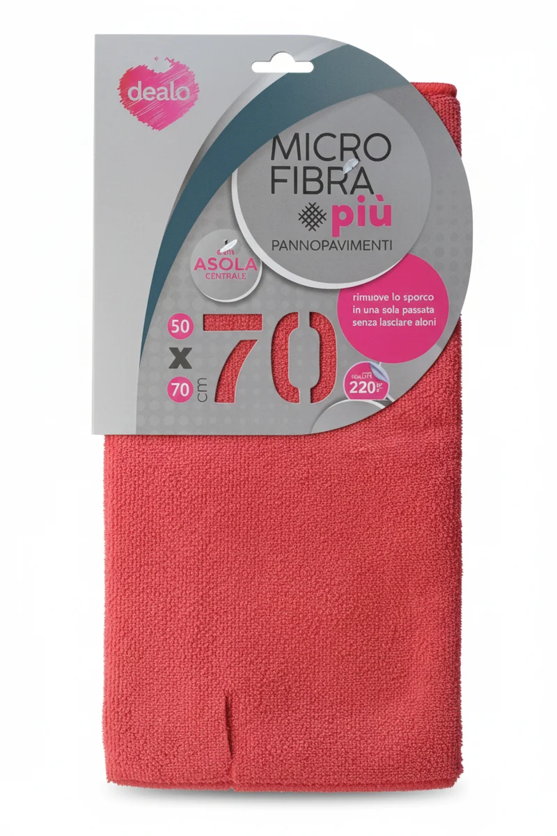 Dealo Panno Pavimenti in Microfibra Elasticizzata 50x70 cm – Super Assorbente e Anti-Aloni – Pulizia Ecologica con Sola Acqua – Formato XL