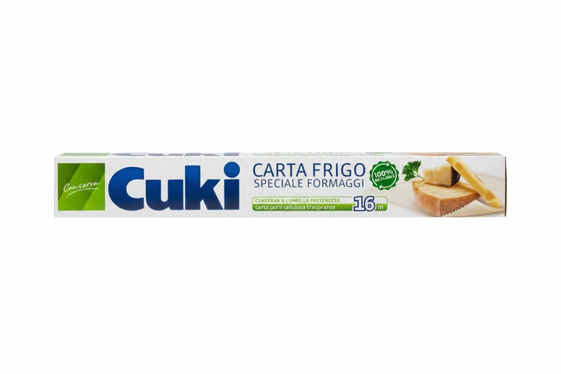 Cuki Carta Frigo Speciale Formaggi 16m | Carta in Pura Cellulosa Traspirante | Biodegradabile e Salva-Freschezza