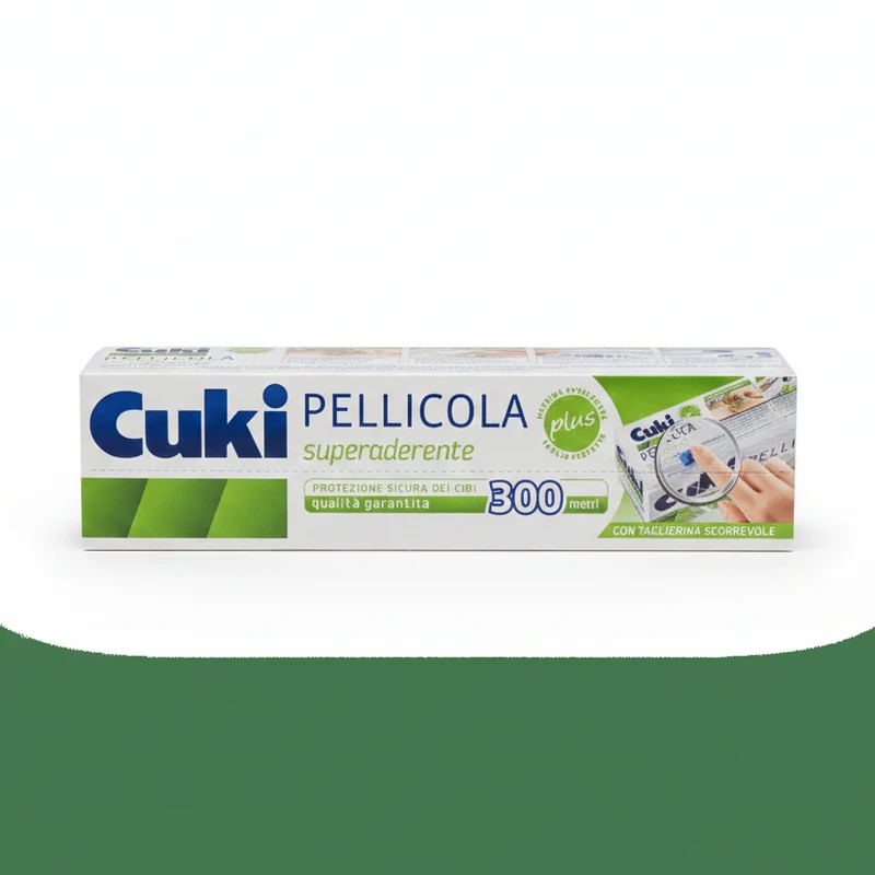 Cuki Pellicola Trasparente Professionale | Rotolo Maxi 300 Metri | Larghezza 30 cm | Massima Aderenza ed Elasticità | PVC Sicuro per Alimenti e Asporto