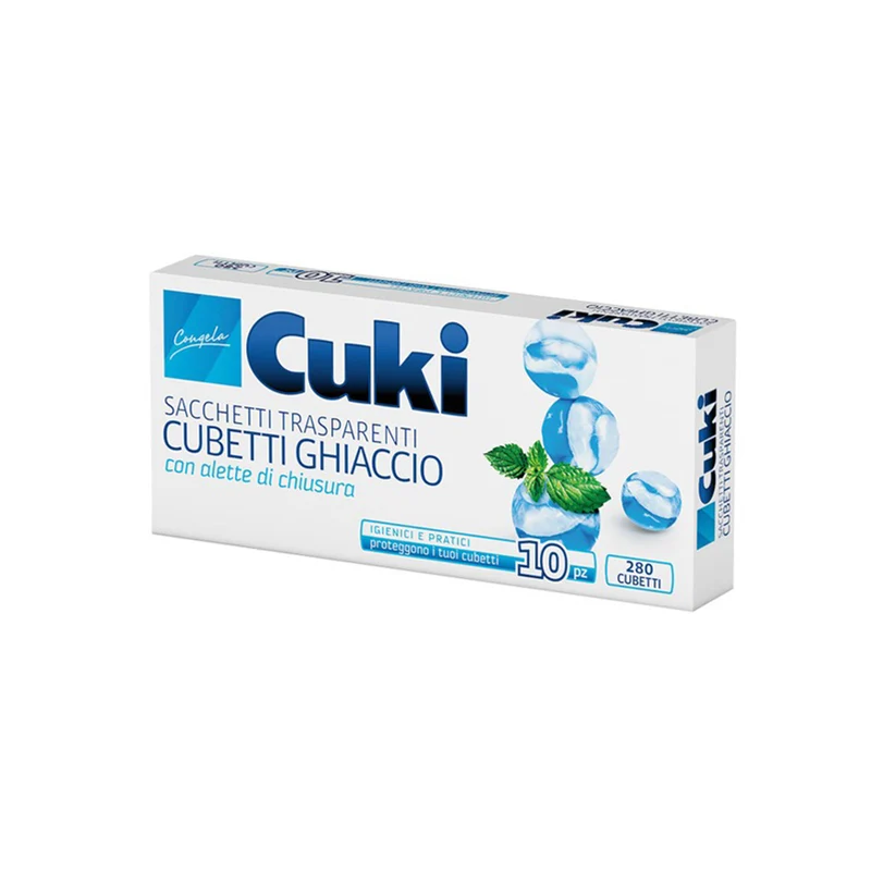 CUKI CUBETTI GHIACCIO CON ALETTE DI CHIUSURA - 280 CUBETTI
