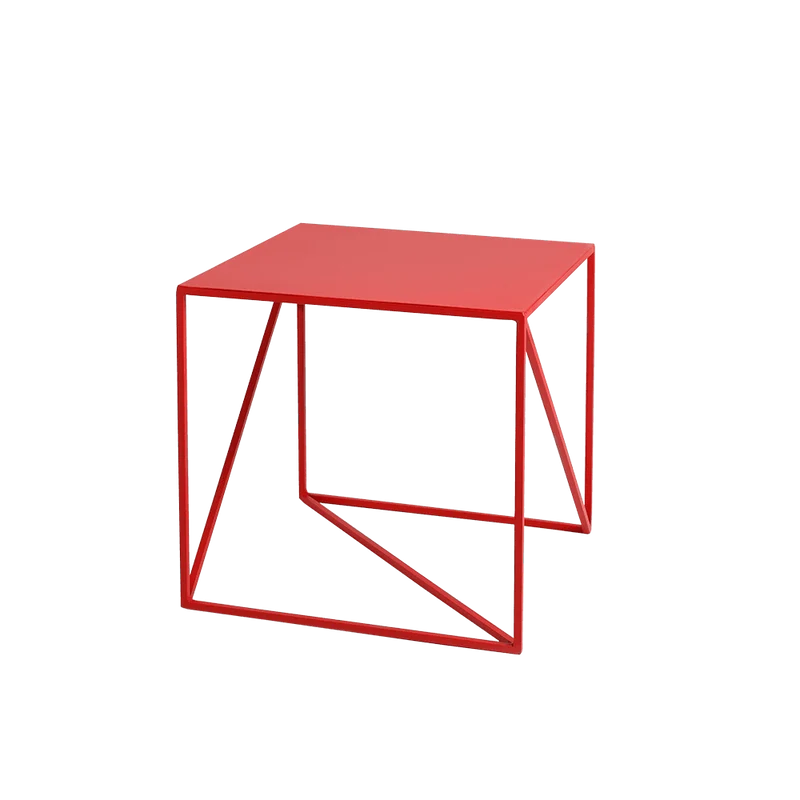 Tavolino laterale MEMO 50x50, Rosso