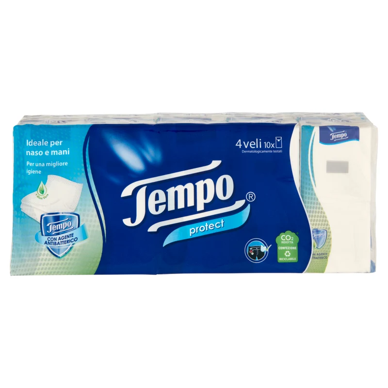 Tempo Protect Fazzoletti 4 veli 10 pz
