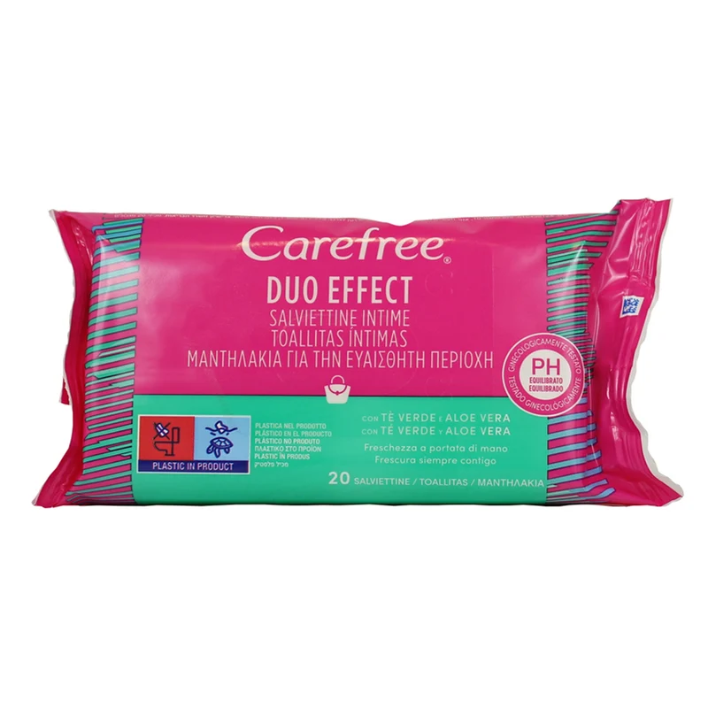 CAREFREE SALVIETTE INTIME 20 PZ.ALOE E THE VERDE