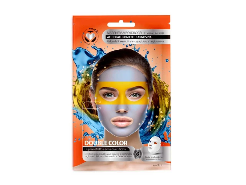 SETABLU MASCHERA VISO IDROGEL DOUBLE COLOR IALURONICO & CARNOSINA
