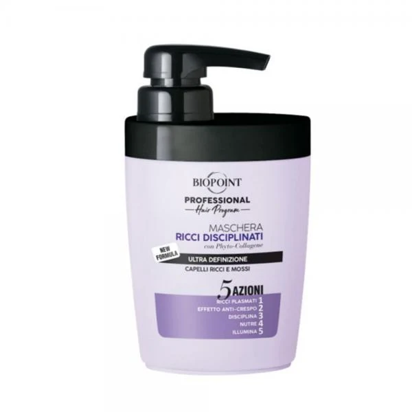 Biopoint Maschera Capelli Ricci Disciplinati Con Collagene Capelli Ricci e Mossi 300ml