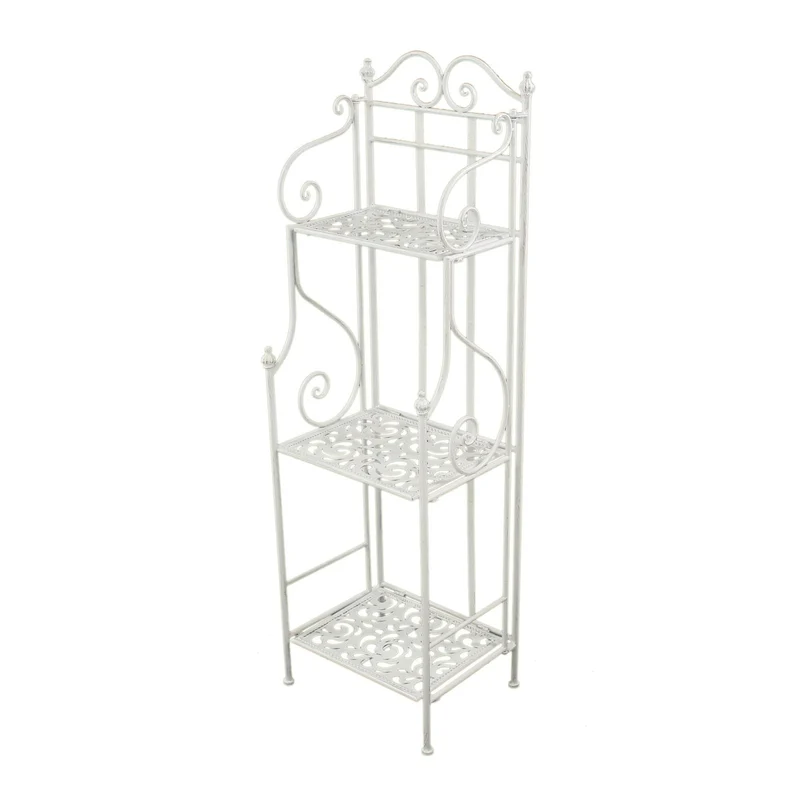 Scaffale Metallo Bianco Jessica 3 Piani 35X29X118 Cm