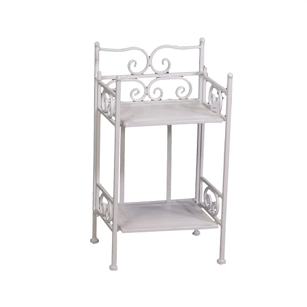 Scaffale Bianco 2 Piani 25X23X48 Cm