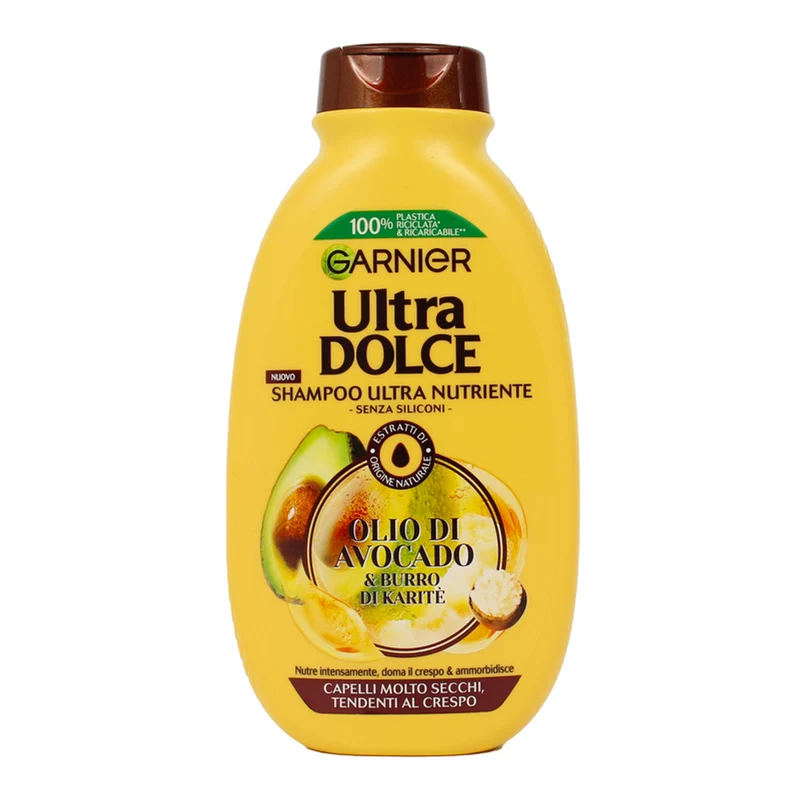 Ultra Dolce Olio di Avocado e burro di Karite Shampoo Nutrizione Profonda Puro Olio di Avocado & Burro di Karité- 250 ML