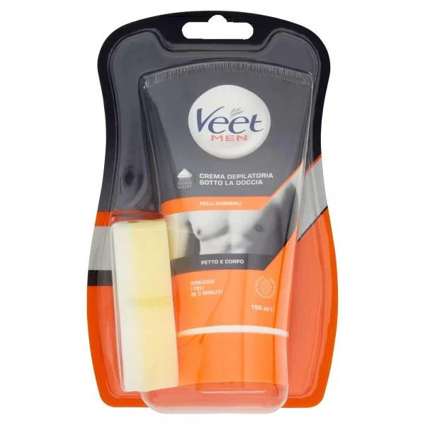 Veet Crema Depilatoria Uomo Sotto La Doccia Per Pelli Normali 150ml